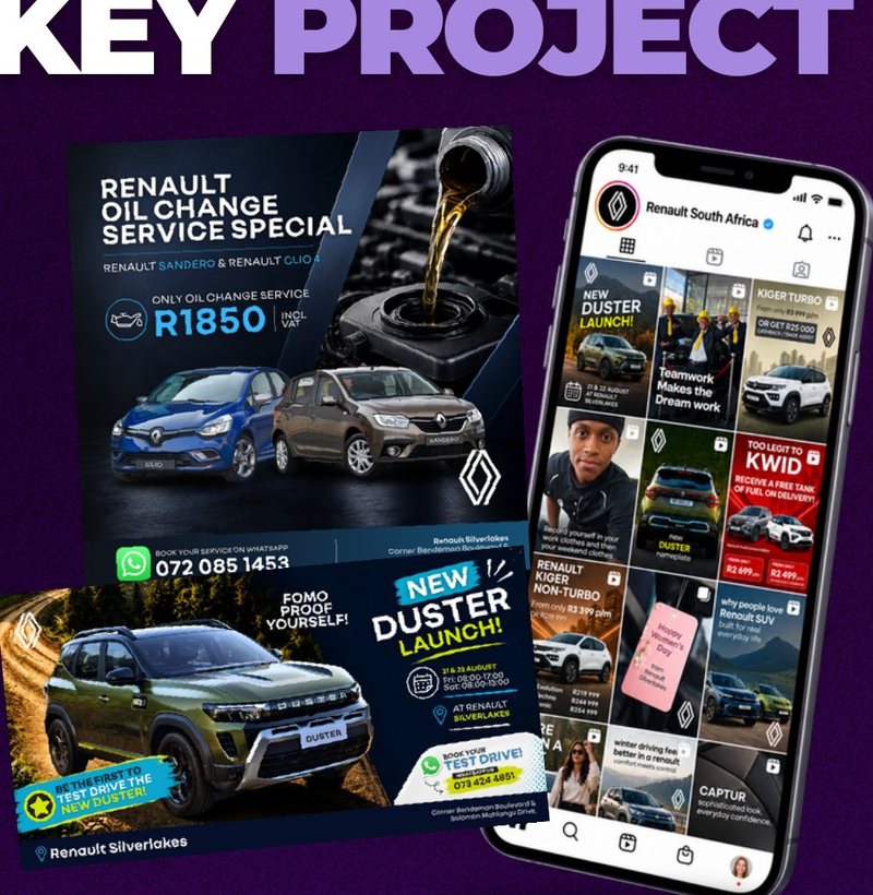 Renault Silverlakes social campaign mockups